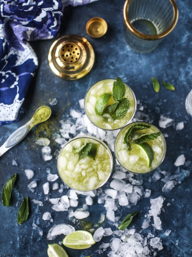 matcha ginger kombucha fizz I howsweeteats.com