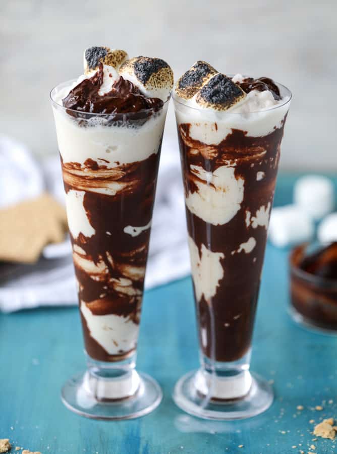 s'mores stout milkshakes I howsweeteats.com