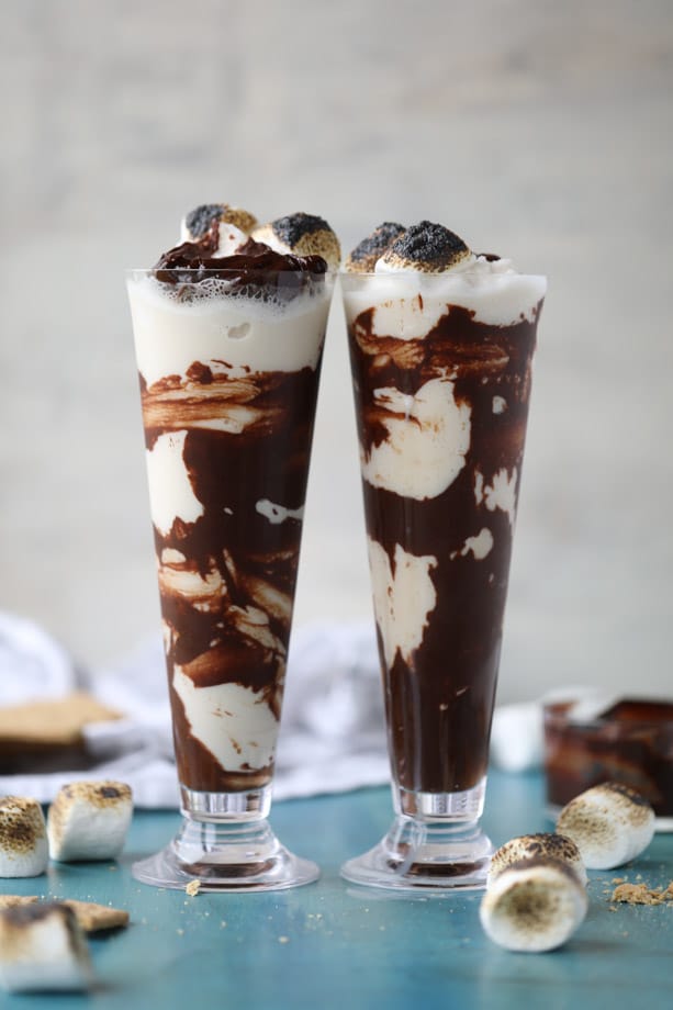 s'mores stout milkshakes I howsweeteats.com