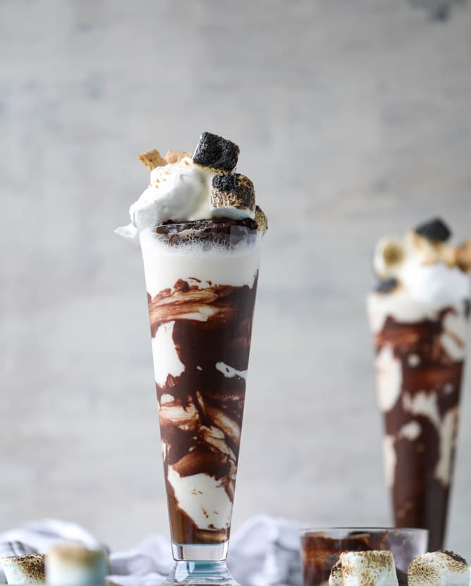 s'mores stout milkshakes I howsweeteats.com