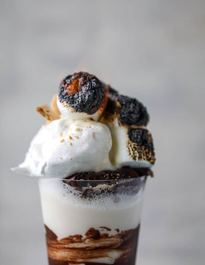 s'mores stout milkshakes I howsweeteats.com