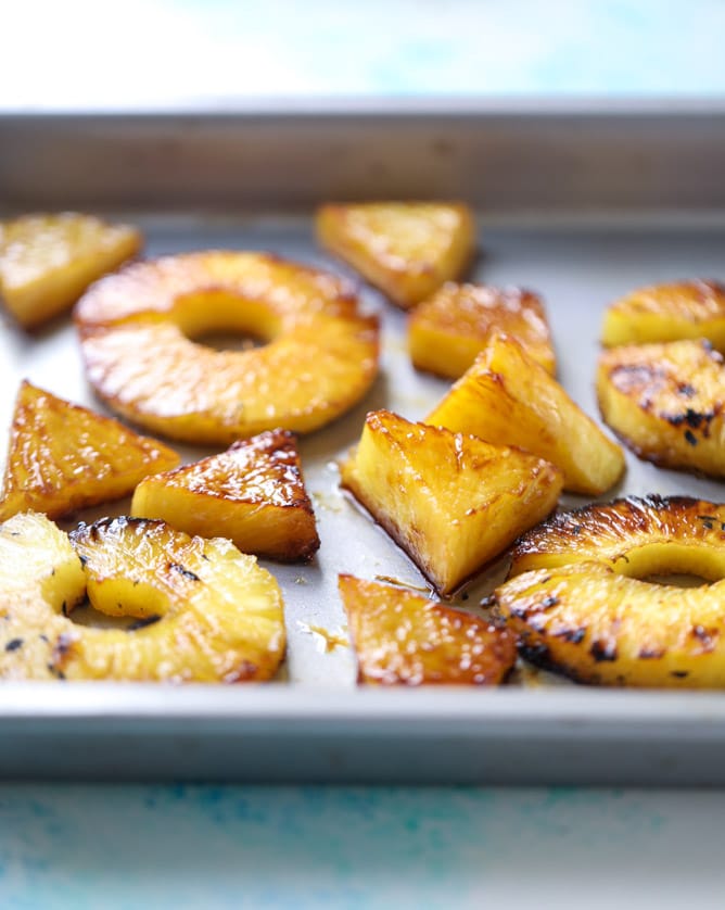 roasted pineapple ricotta toast I howsweeteats.com