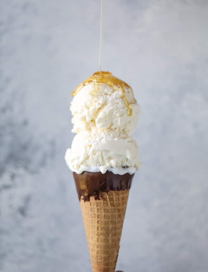 no-churn ricotta ice cream I howsweeteats.com