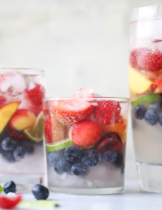 rainbow coconut water spritzers I howsweeteats.com