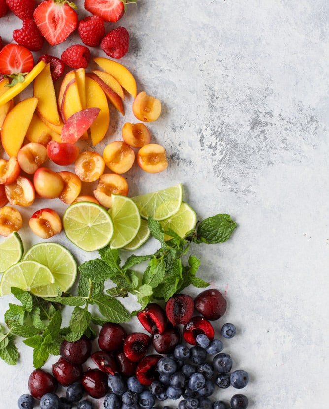 rainbow coconut water spritzers I howsweeteats.com