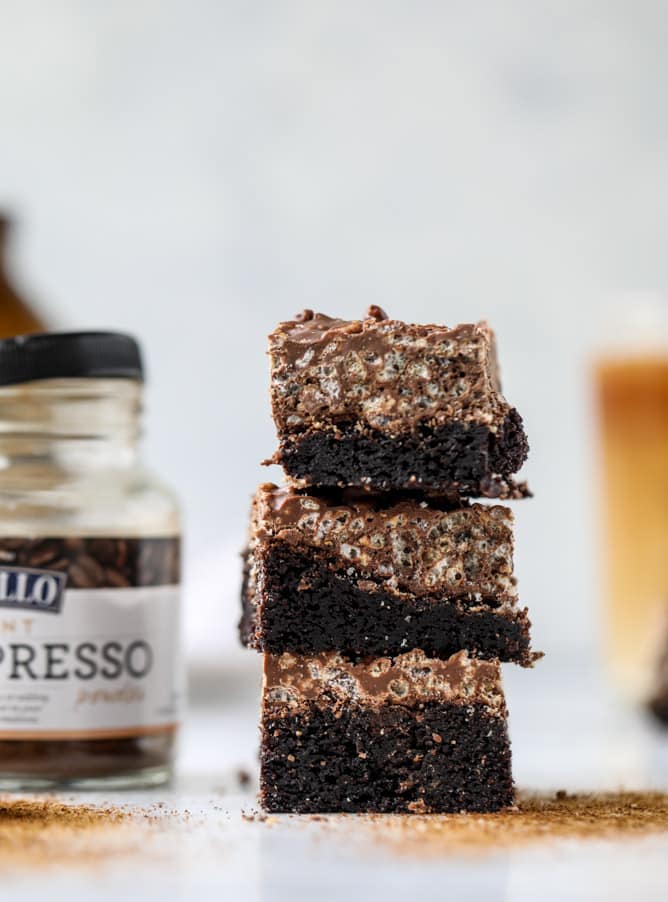 nutella coffee crunch brownies I howsweeteats.com
