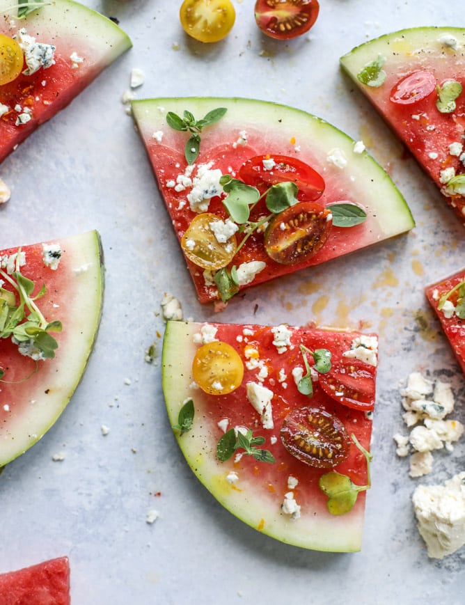 watermelon salad wedges I howsweeteats.com