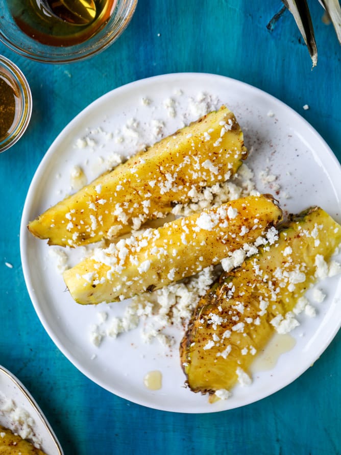 hot honey pineapple wedges I howsweeteats.com