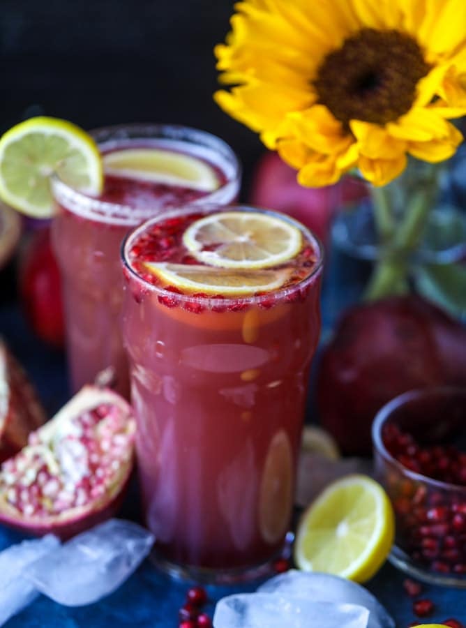 pomegranate shandy recipe I howsweeteats.com