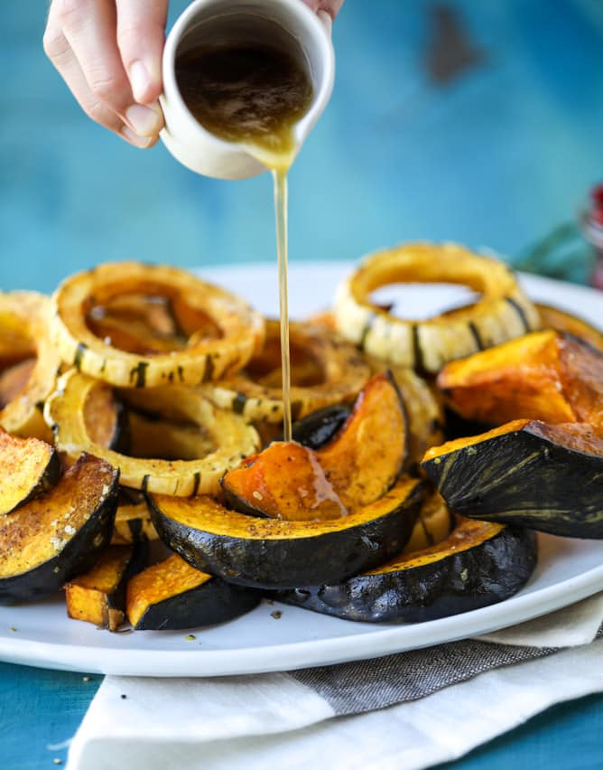 roasted squash with brown butter and toasted quinoa I howsweeteats.com #squash #thanksgiving #recipes