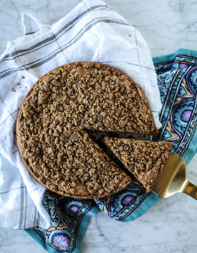 pumpkin coffee cake with chai ice cream I howsweeteats.com