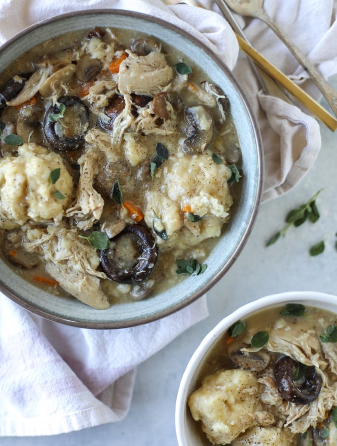 turkey and mushroom dumplings I howsweeteats.com #thanksgiving #leftovers