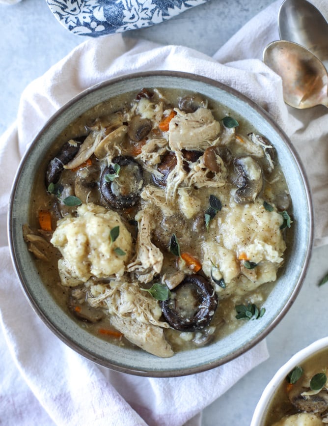 turkey and mushroom dumplings I howsweeteats.com #thanksgiving #leftovers