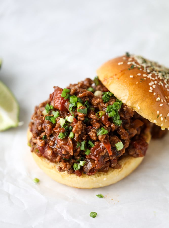 asian style sloppy joes I howsweeteats.com #sloppyjoes #recipes