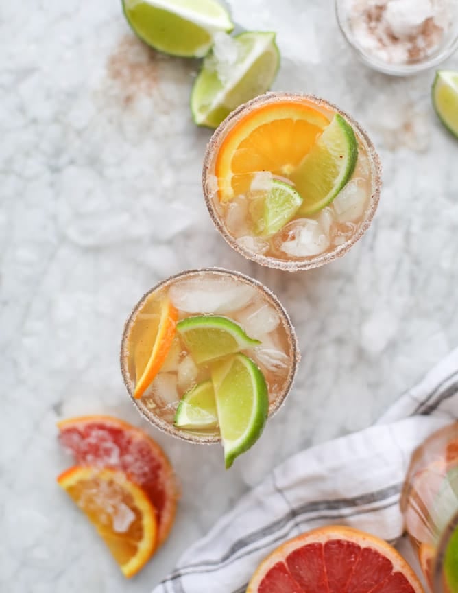 kombucha mocktail - triple citrus kombucha fizz I howsweeteats.com #mocktail #kombucha #citrus #grapefruit