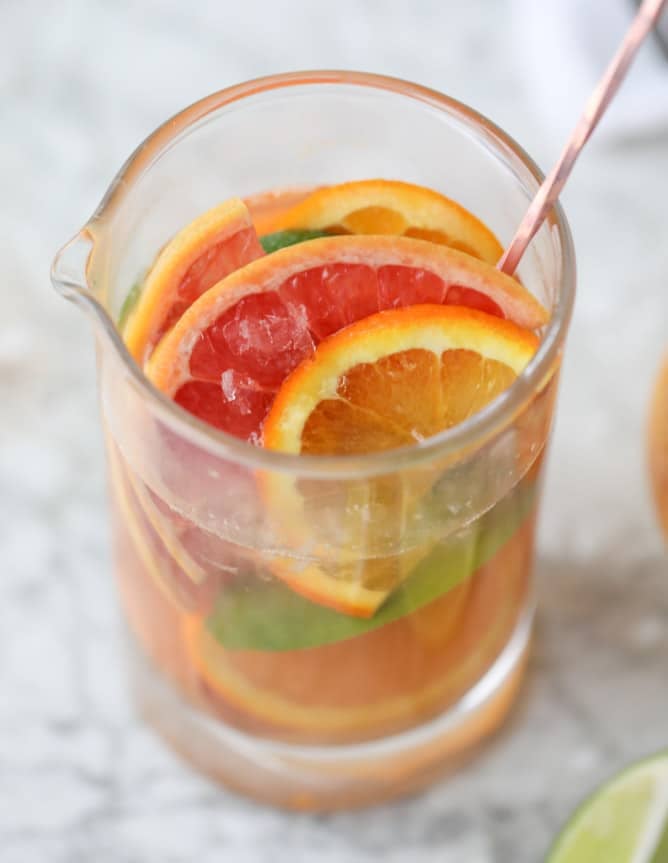 kombucha mocktail - triple citrus kombucha fizz I howsweeteats.com #mocktail #kombucha #citrus #grapefruit