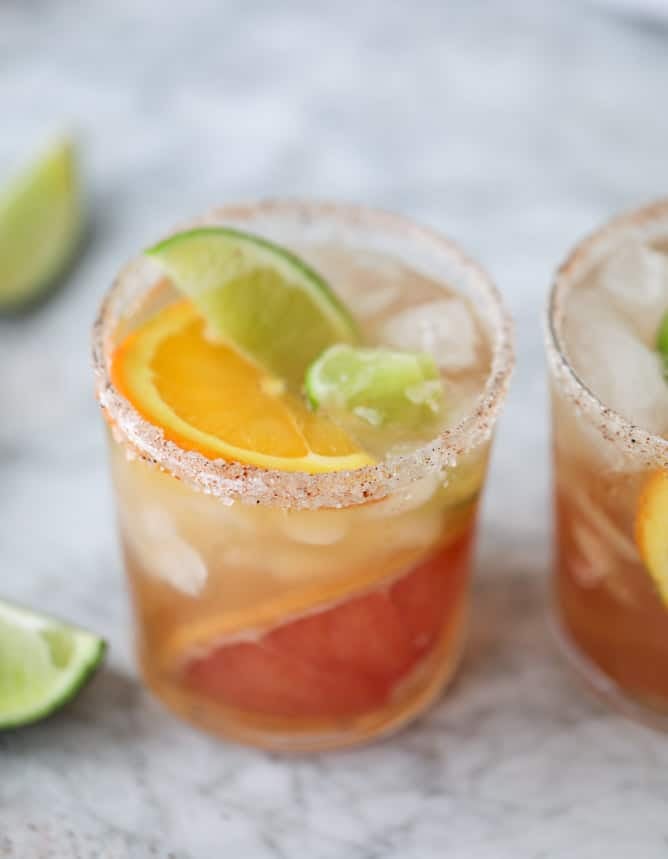 kombucha mocktail - triple citrus kombucha fizz I howsweeteats.com #mocktail #kombucha #citrus #grapefruit