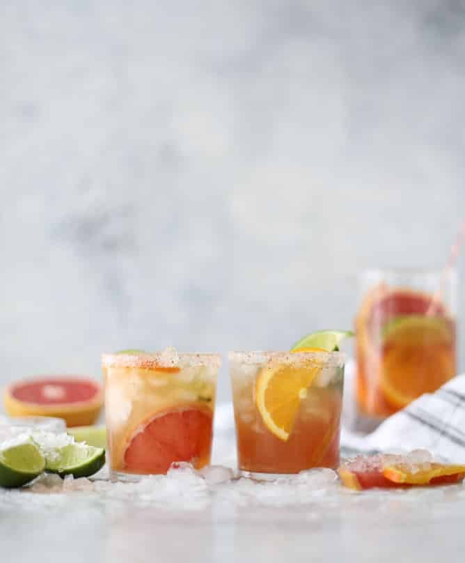 kombucha mocktail - triple citrus kombucha fizz I howsweeteats.com #mocktail #kombucha #citrus #grapefruit