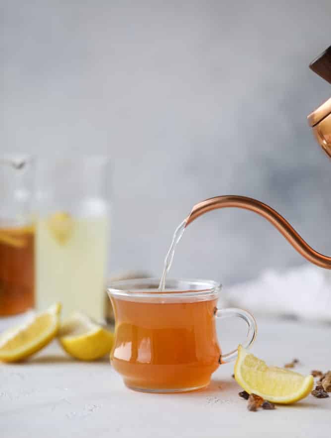 homemade starbucks medicine ball I howsweeteats.com #medicinball #tea #starbucks #citrushoneytea