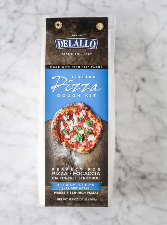 hot honey goat cheese pepperoni pizza I howsweeteats.com #detroitstyle #pepperoni #pizza #goatcheese