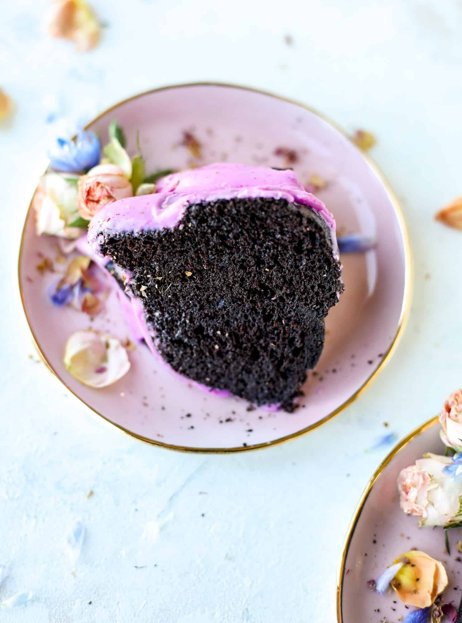 chocolate dragon fruit cake