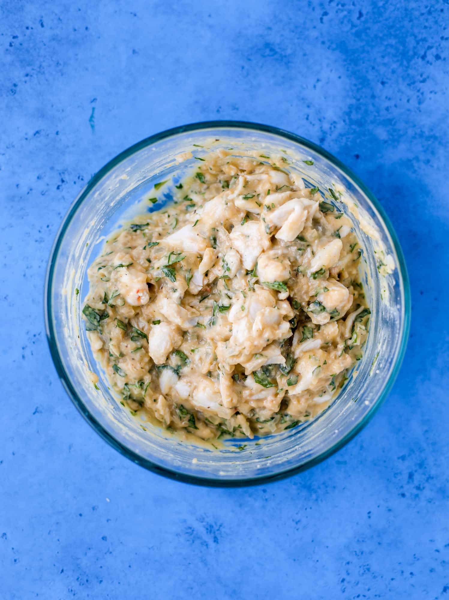 deviled crab dip in the making