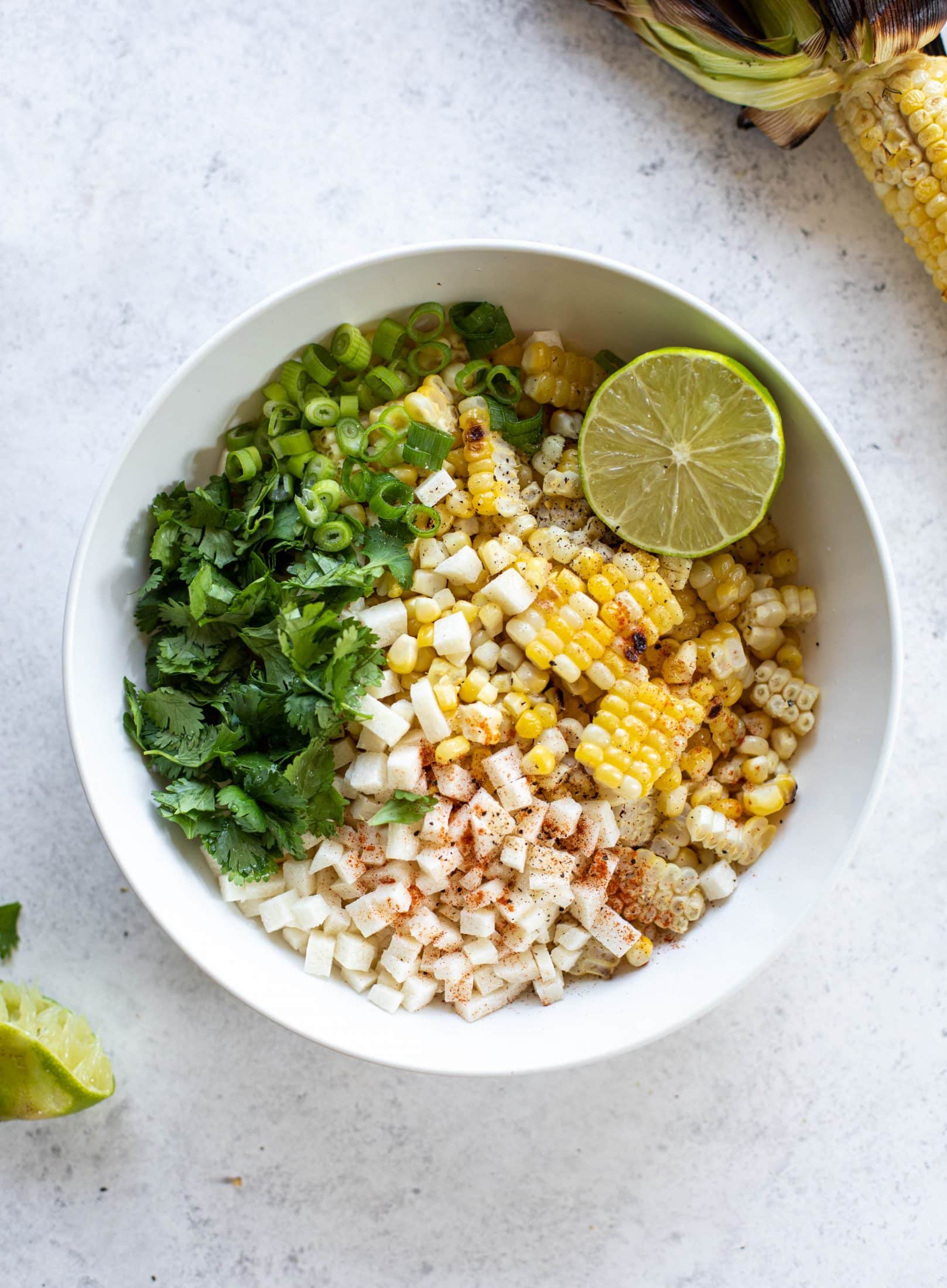 street corn and jicama salad