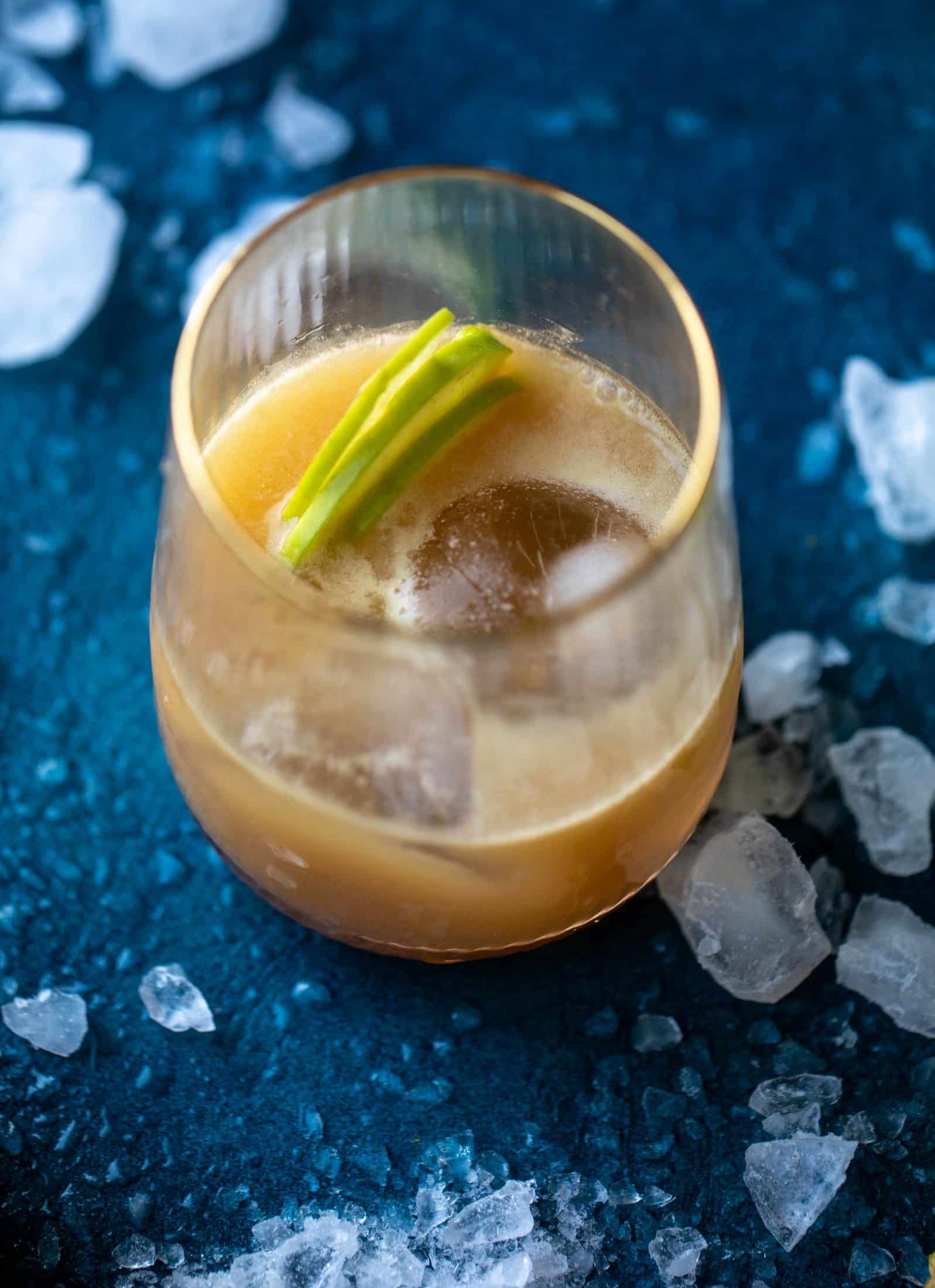 This caramel apple old fashioned will warm you up this fall! Bourbon, homemade cider caramel, apple cider and bitters make this super delish.