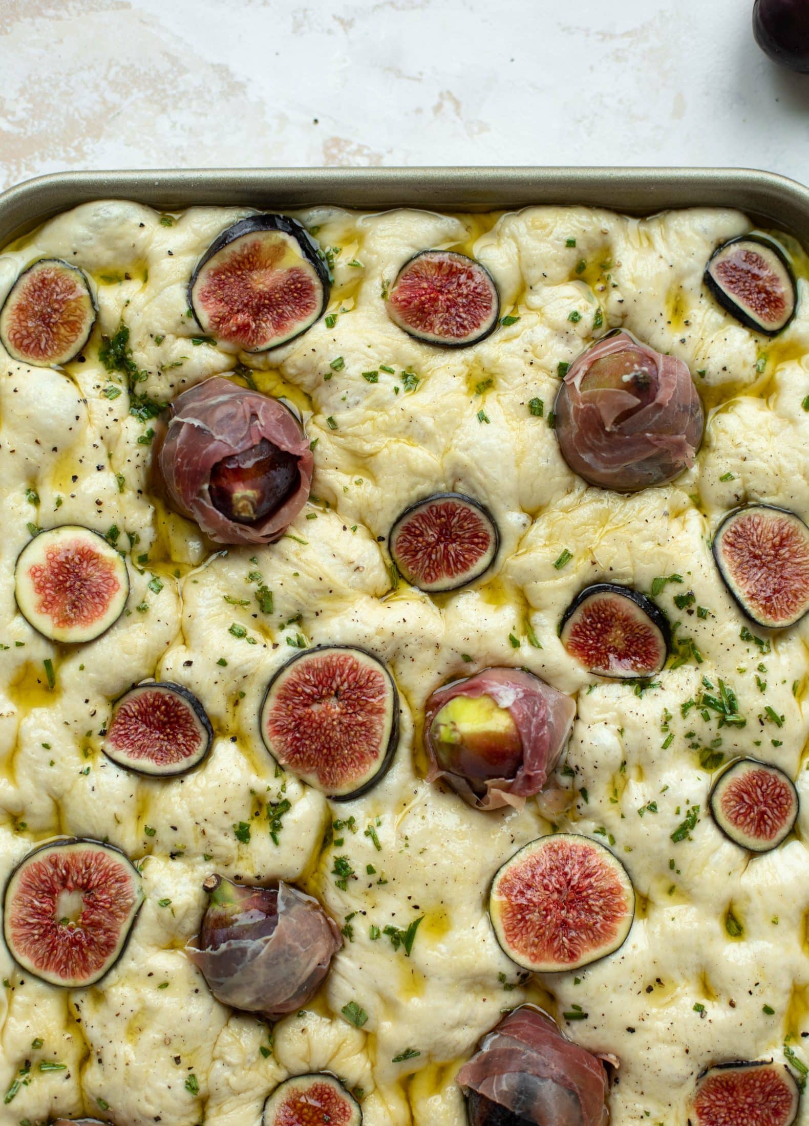 fig focaccia dough