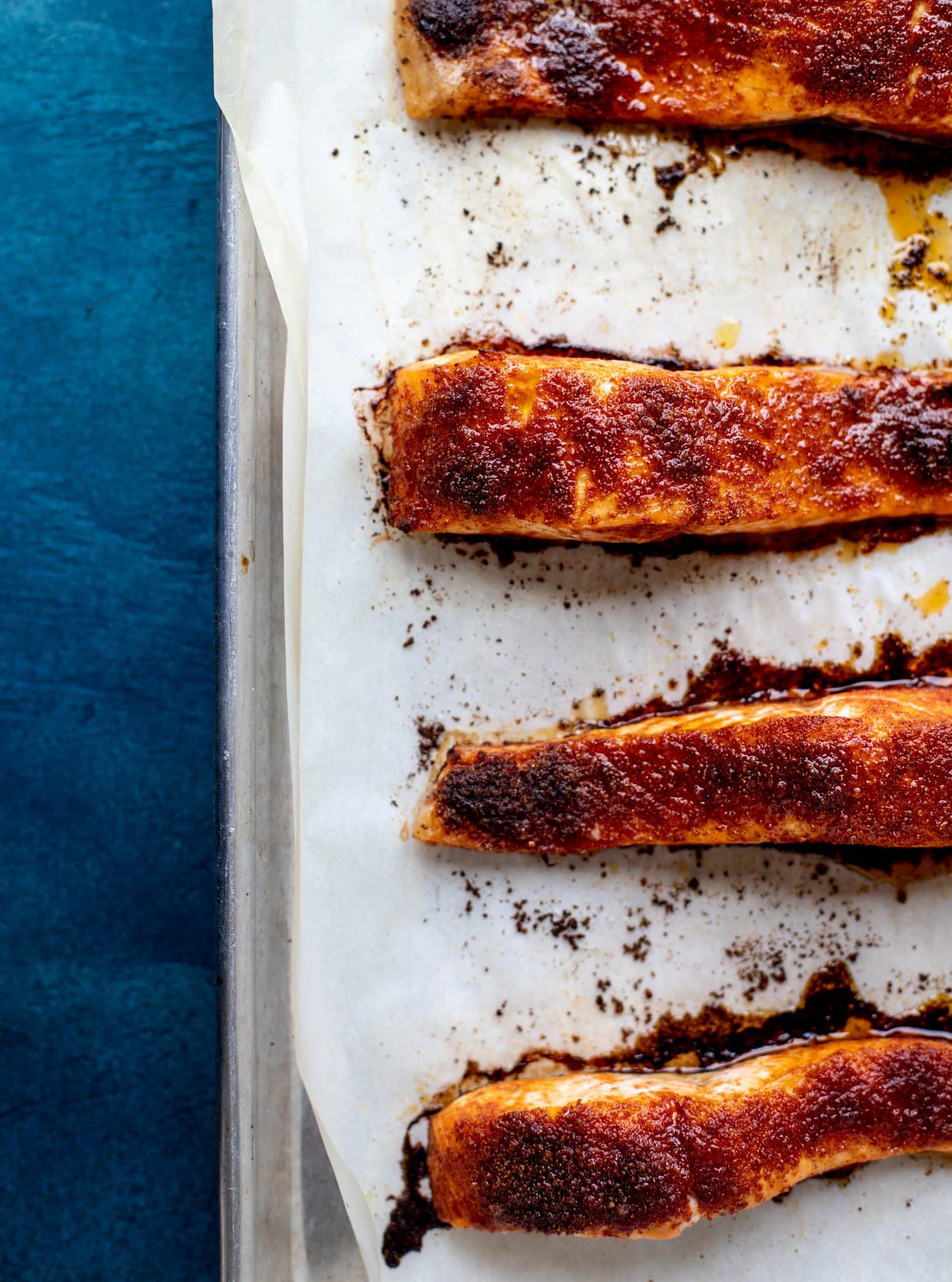 This maple bbq salmon is a quick and delicious weeknight meal. Serve with brown butter couscous and your favorite veg to round it out!