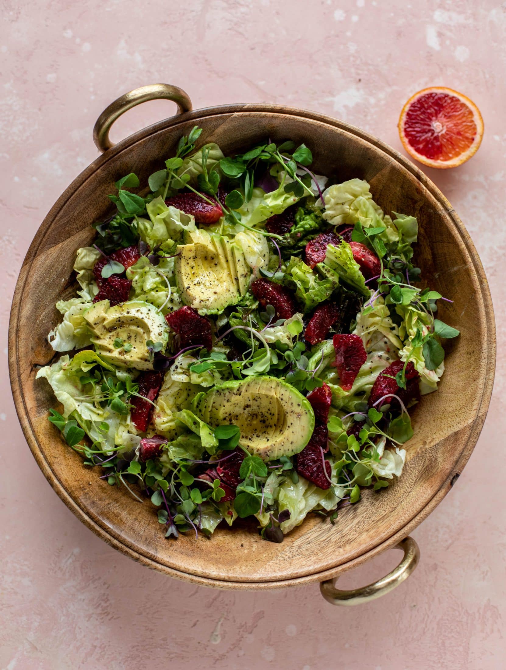 These blood orange BBQ ribs are smoky, sweet, sticky and oh-so good. Serve alongside an avocado butter greens salad for the ultimate combo!