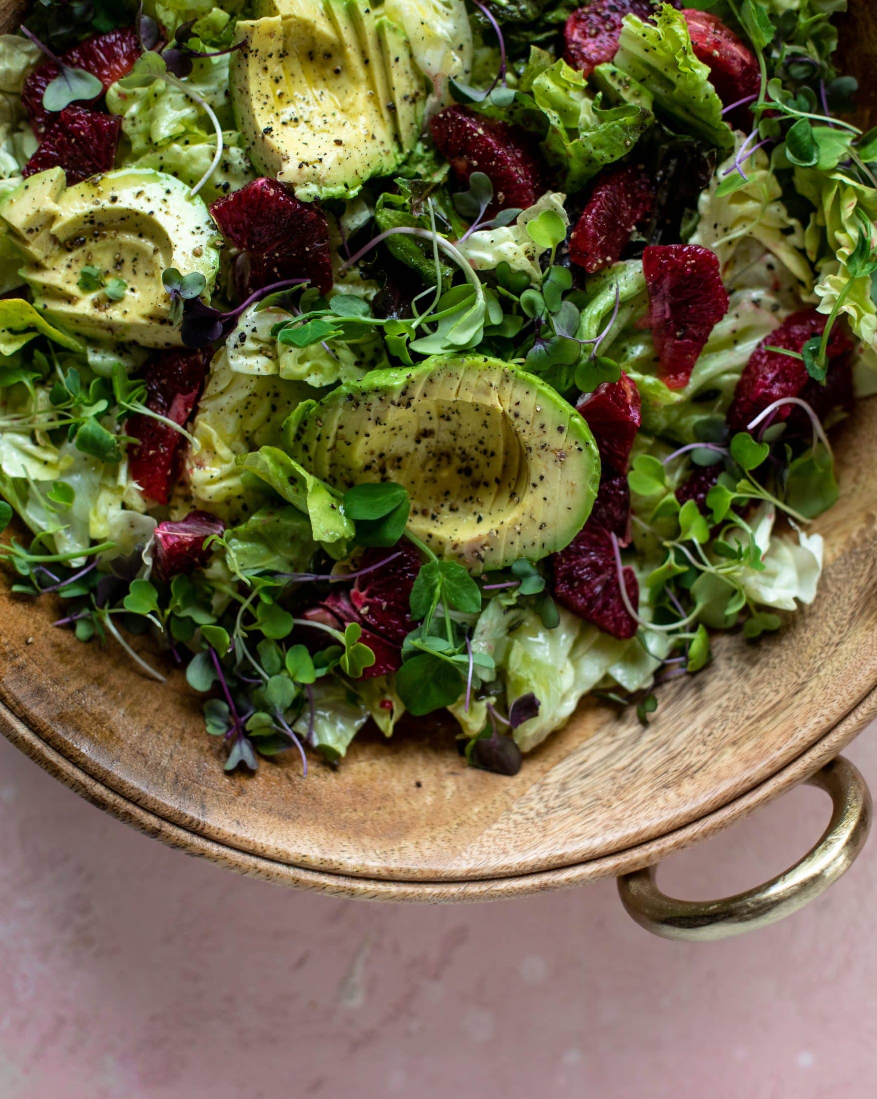 These blood orange BBQ ribs are smoky, sweet, sticky and oh-so good. Serve alongside an avocado butter greens salad for the ultimate combo!