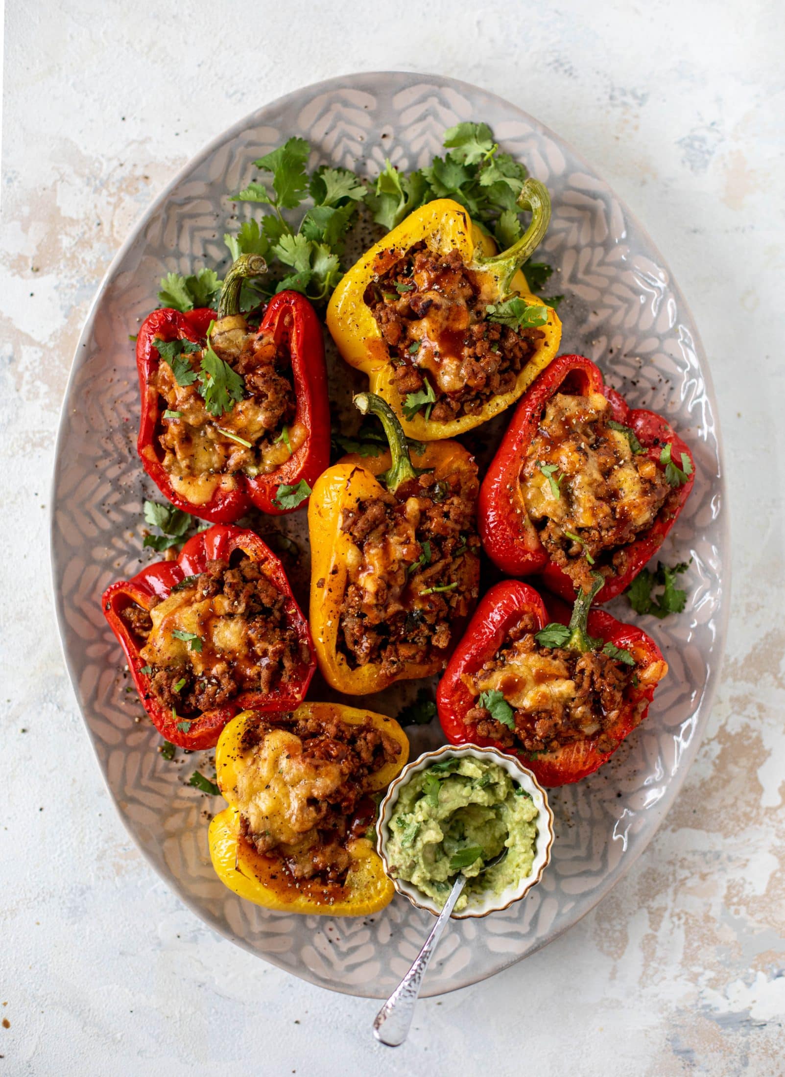 My favorite ground turkey taco stuffed peppers are the best weeknight meal! The turkey is flavorful and juicy. The peppers are deliciously roasted. Yum!
