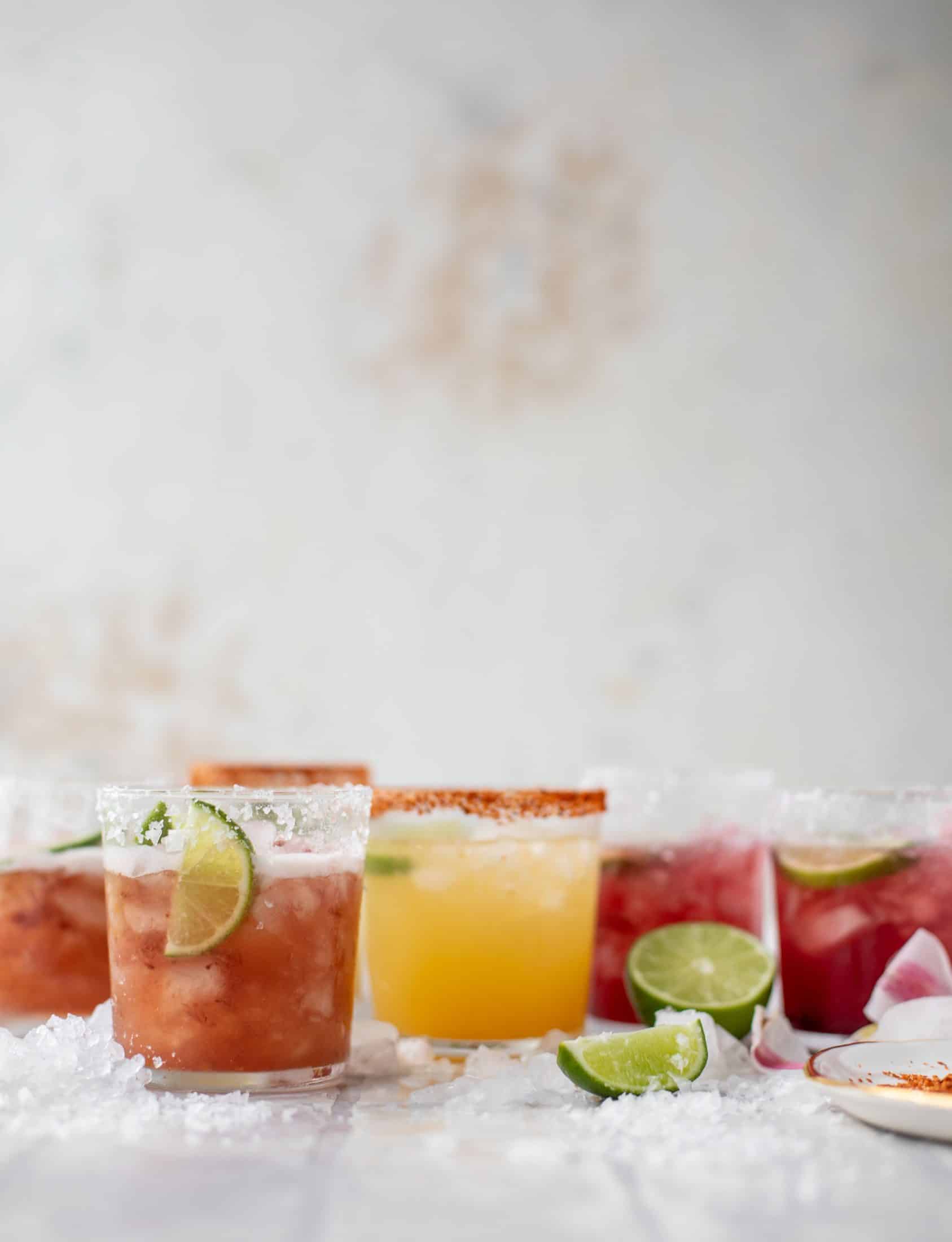 These bubbly jam margaritas are easy and delicious! Use your favorite jam instead of simple syrup to create a fruity flavor everyone will love.