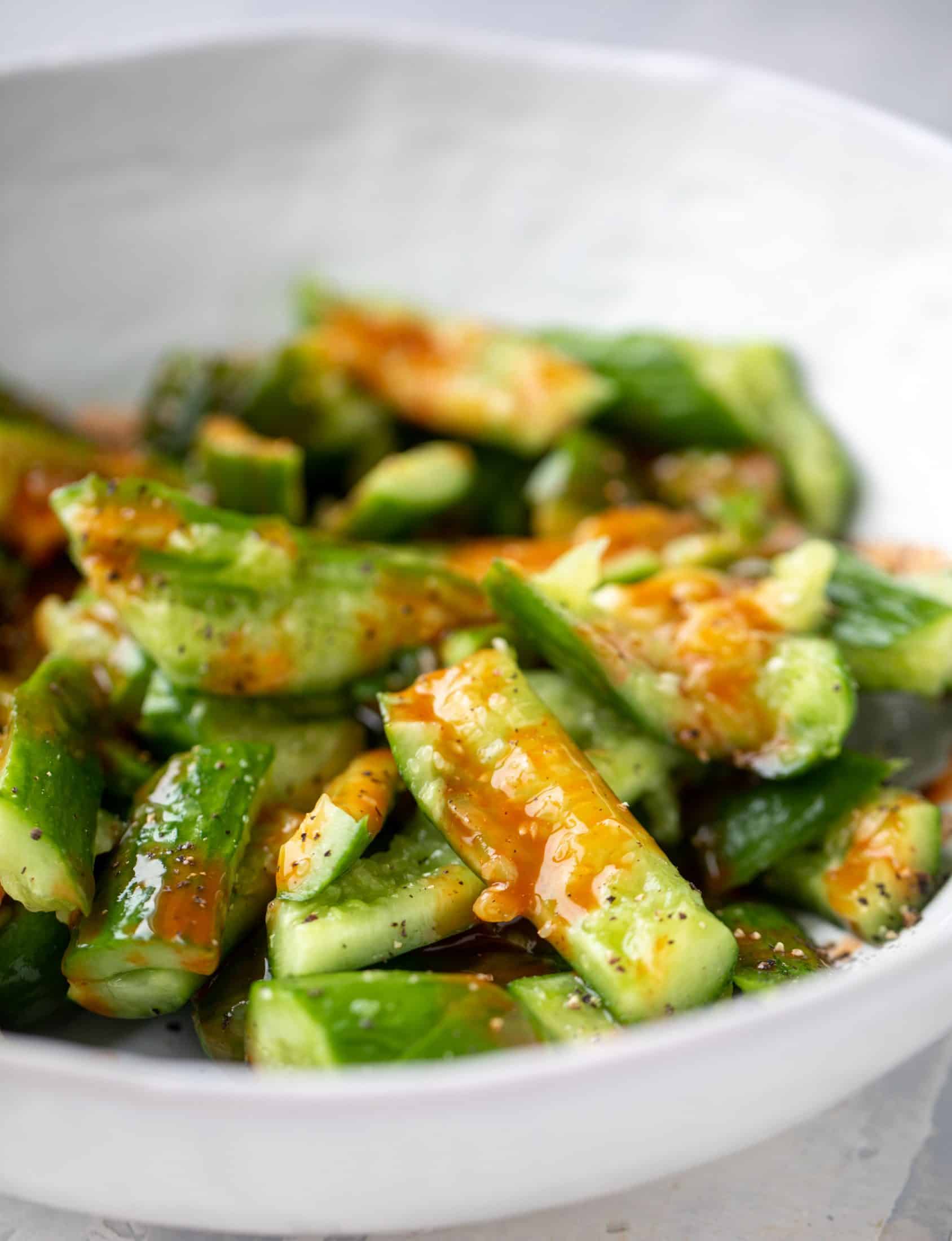 cucumbers with buffalo wing sauce