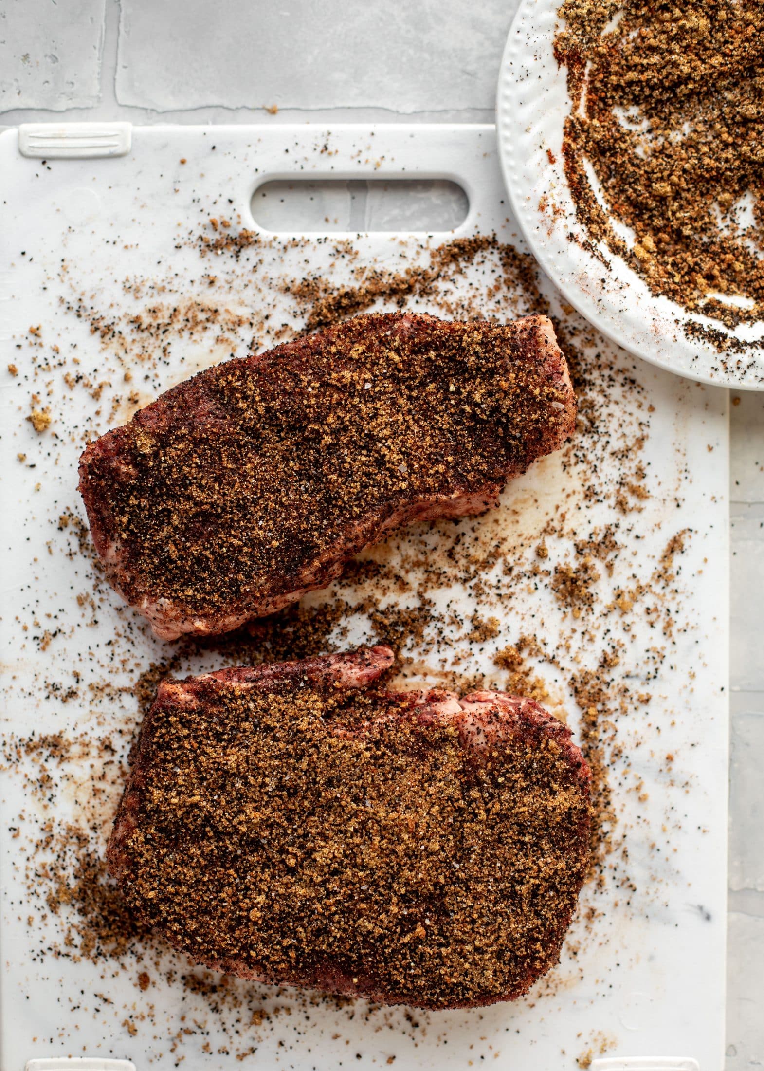 coffee crusted steaks