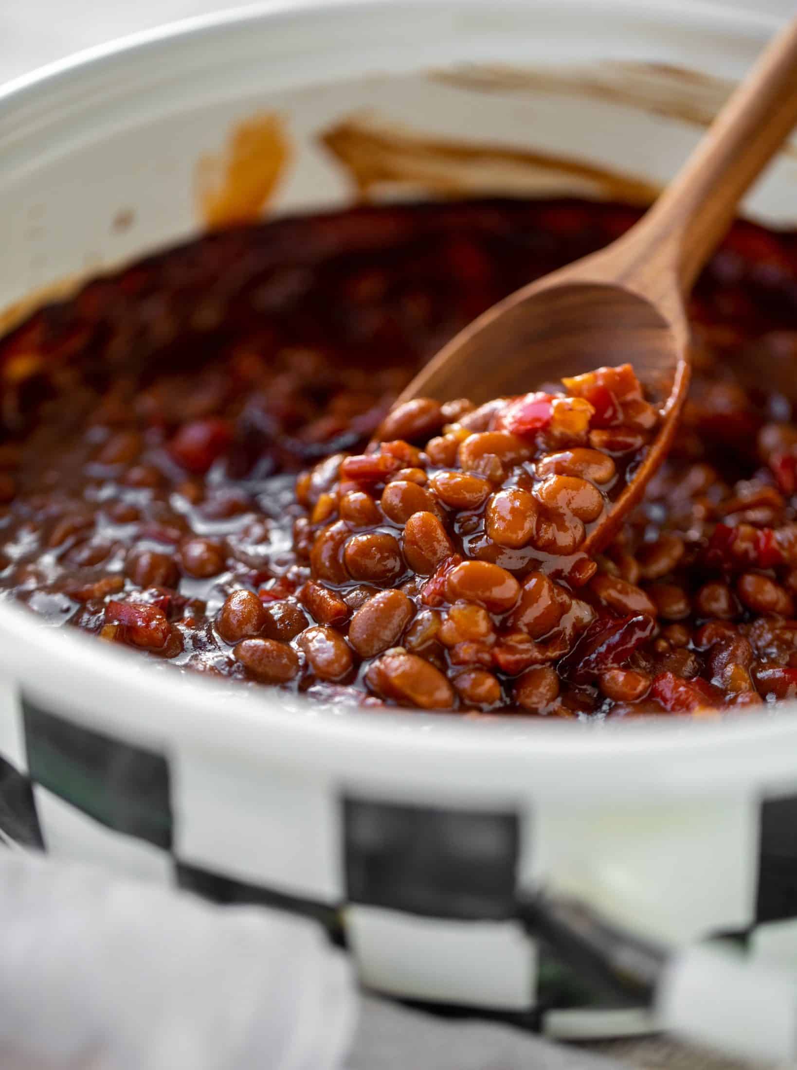 baked beans ready for the oven