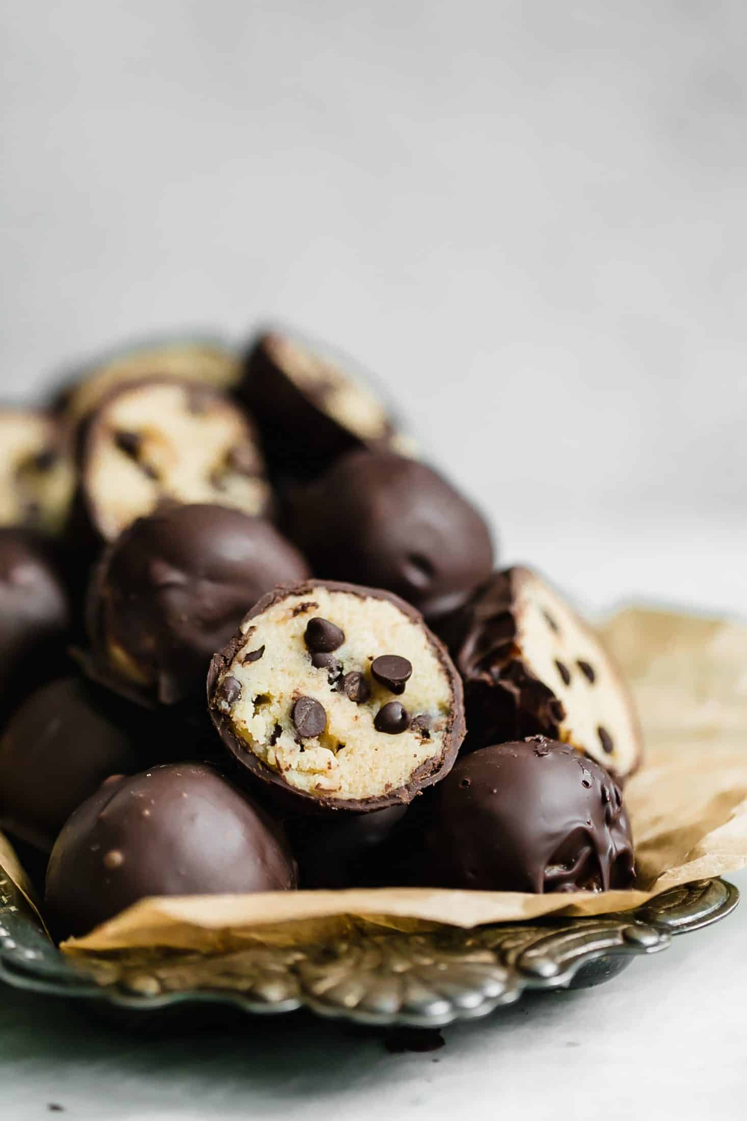 cookie dough truffles I howsweeteats.com #cookiedough #truffles #christmas #cookies