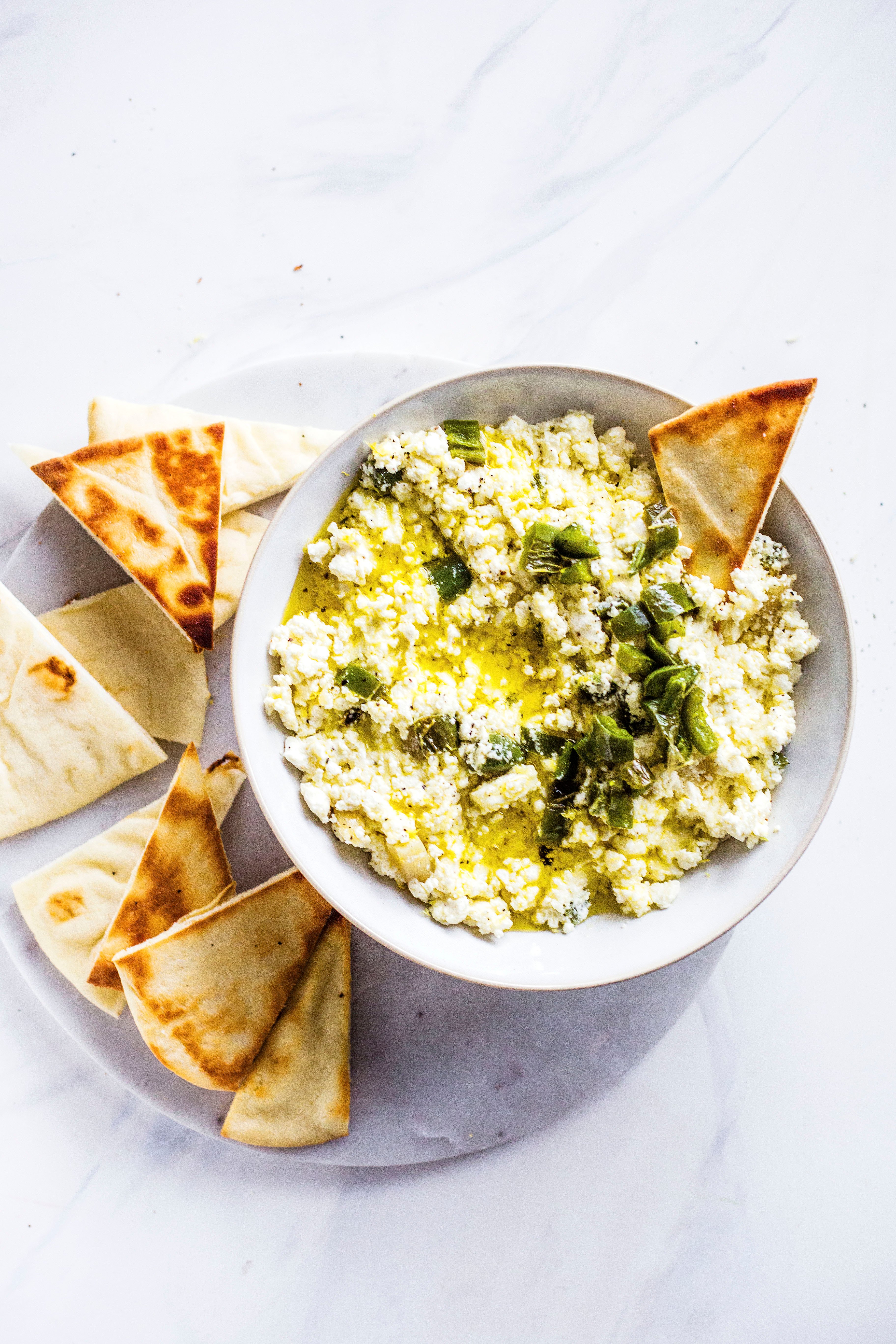 creamy feta dip (aka, crazy feta!) I howsweeteats.com #feta #dip #appetizer #recipes #cheese