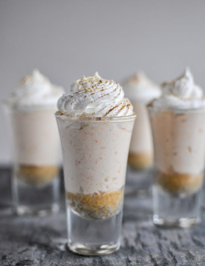 No-Bake Sweet Potato Cheesecakes I howsweeteats.com No-Bake Sweet Potato Cheesecakes I howsweeteats.com