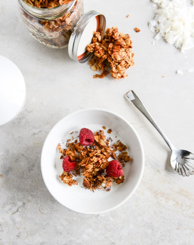 Coconut Butter Granola I howsweeteats.com