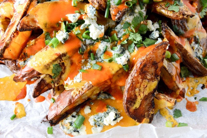 Crispy Buffalo Oven Fries I howsweeteats.com