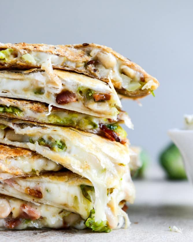 Brussels Bacon Bean Quesadillas I howsweeteats.com Brussels Bacon Bean Quesadillas I howsweeteats.com