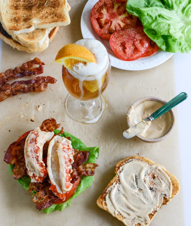 lobster BLTs I howsweeteats.com