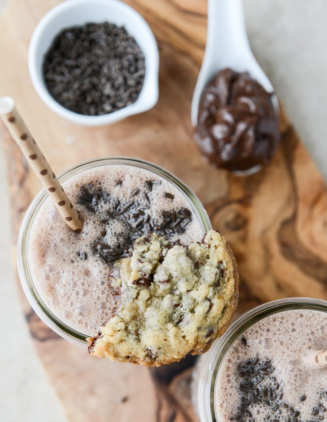 nutella oatmeal cookie shake I howsweeteats.com