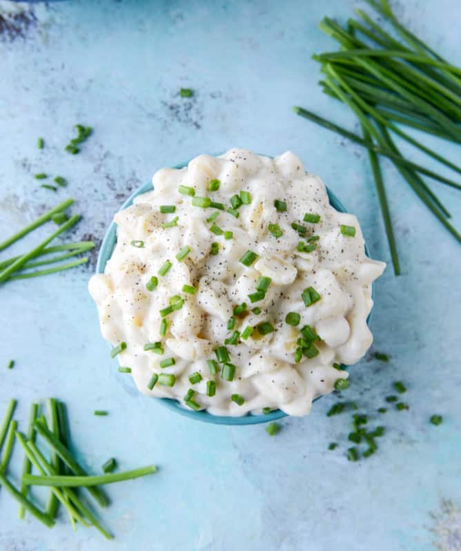 stovetop goat cheese shells and cheese I howsweeteats.com