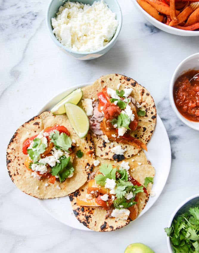 our favorite steak fajitas, three ways I howsweeteats.com