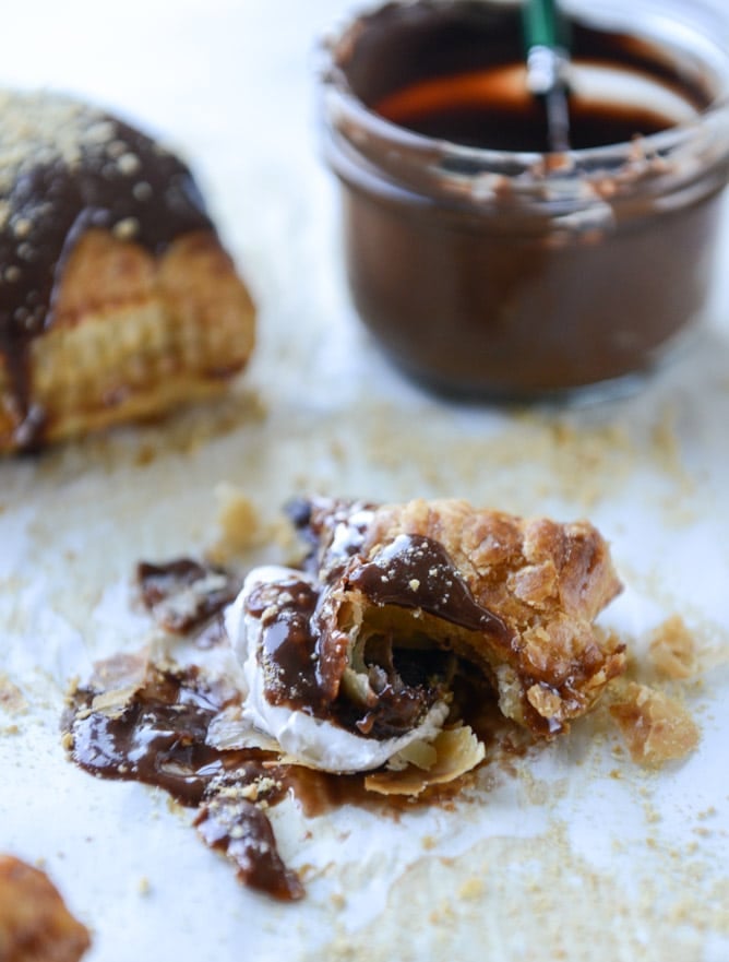 nutella s'mores puff pastry pop tarts I howsweeteats.com