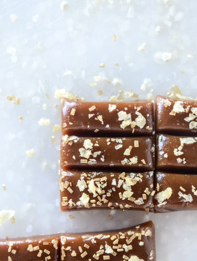 potato chip salted champagne caramels I howsweeteats.com