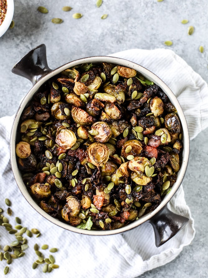 mustard roasted brussels sprouts I howsweeteats.com